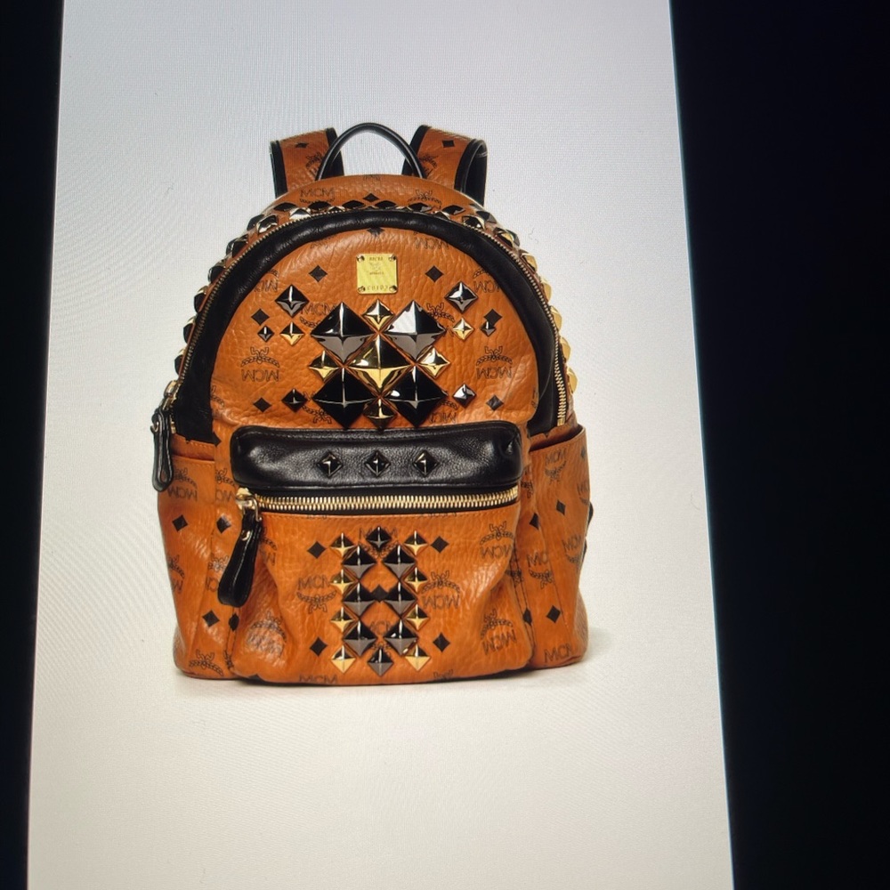 MCM small studded backpack